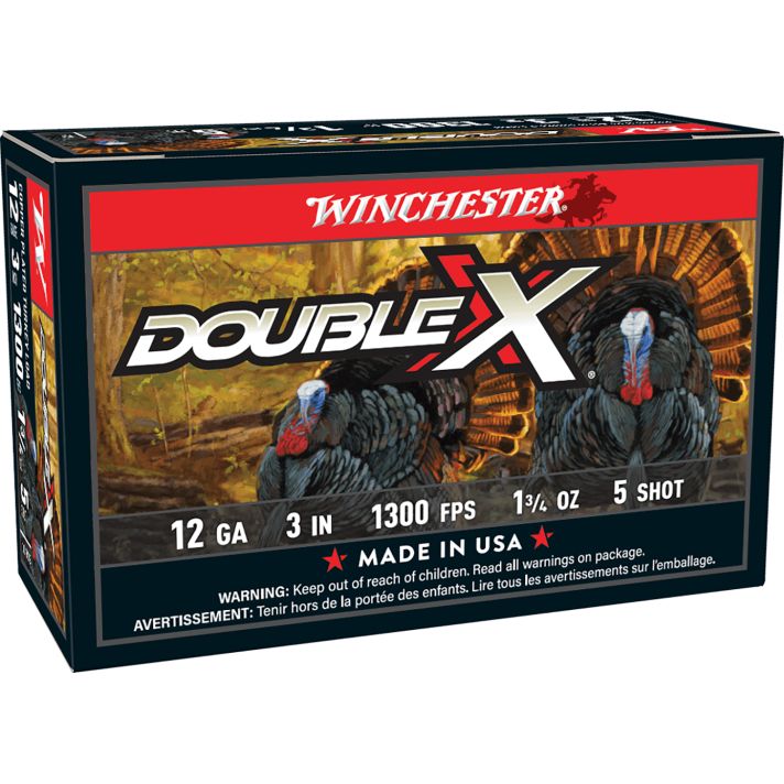 Winchester Ammo STH1235 Double X High Velocity Turkey 12Gauge 3" 1 3/4oz 5Shot 10 Per Box/10 Case