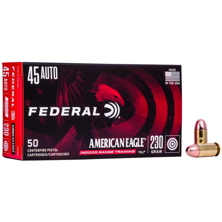 Federal AE45N1 American Eagle IRT45ACP 230gr Total Metal Jacket 50 Per Box/20 Case