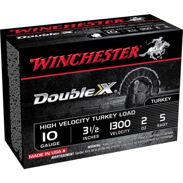 Winchester Ammo STH105 Double X High Velocity Turkey 10Gauge 3.50" 2oz 5Shot 10 Per Box/10 Case