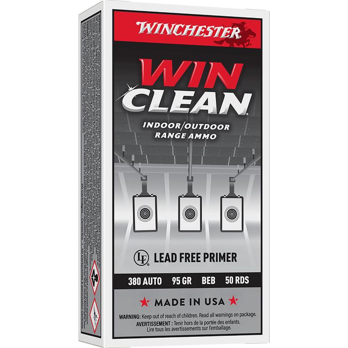 Winchester Ammo WC3801 Super X380ACP 95gr Winclean Brass Enclosed Base 50 Per Box/10 Case