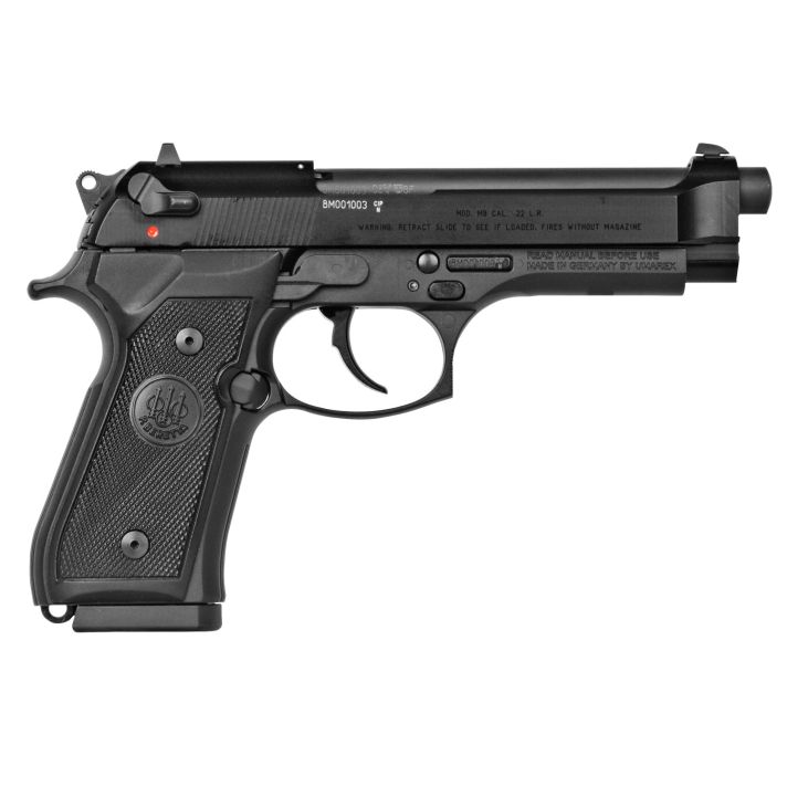 Beretta USA J90A1M9F19 M922 LR 15+1 5.30" Black BurnitonSteel Slide & Aluminum with Beavertail Frame w/Checkered Black Aluminum Grip
