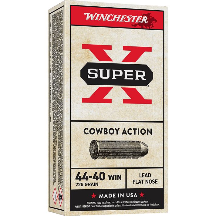 Winchester Ammo USA4440CB Super X Cowboy Action 44-40Win 225gr Lead Flat Nose 50 Per Box/10 Case