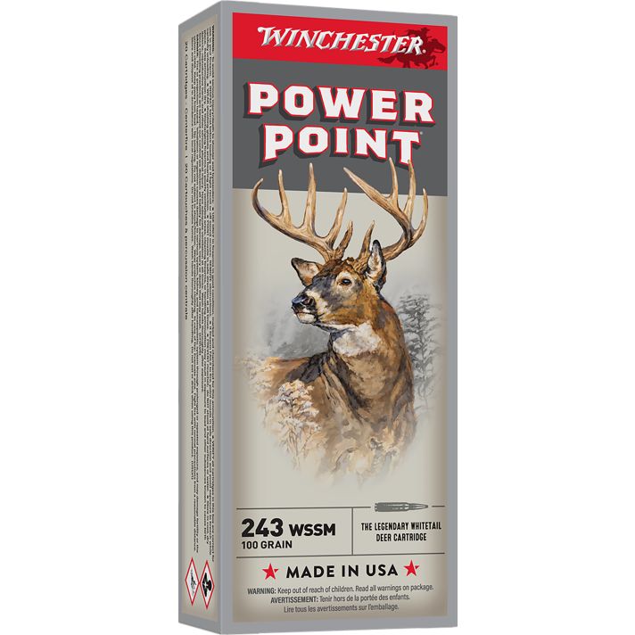 Winchester Ammo X243WSS Power-Point243WSSM 100gr 20 Per Box/10 Case