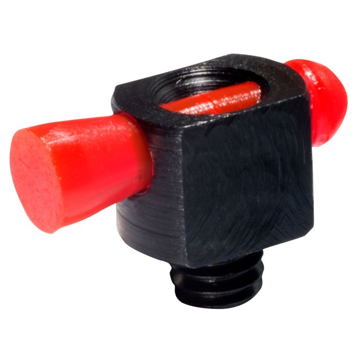 HiViz BD1008R Spark II Bead Replacement Front SightBlack | Red Fiber Optic Universal Threads