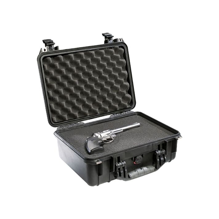 Pelican 1450000110 Protector Case Black Polypropylene Holds Handgun