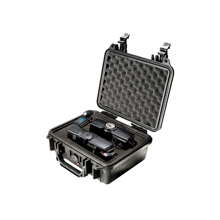 Pelican 1200000110 Protector Case Black Polypropylene Holds Handgun