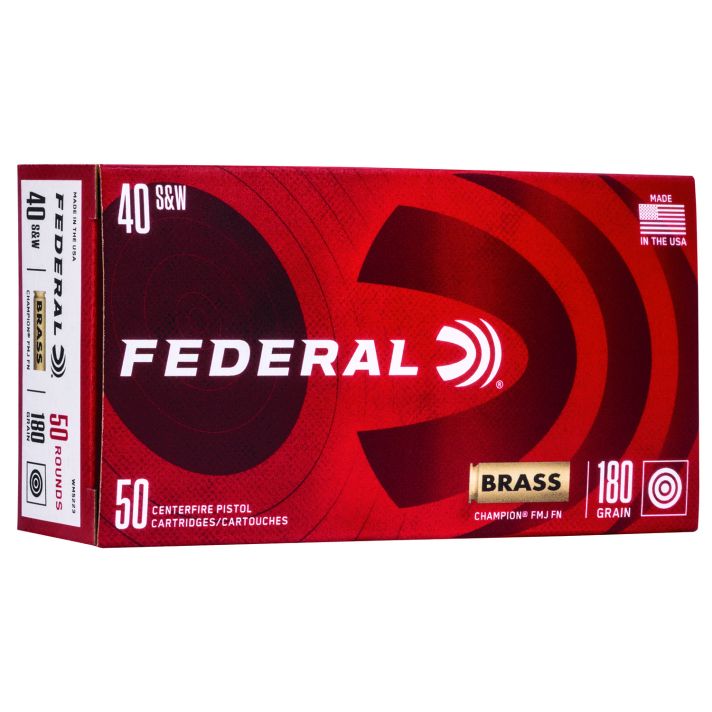 Federal WM5223 Champion Training 40S&W 180gr Full Metal Jacket 50 Per Box/20 Case