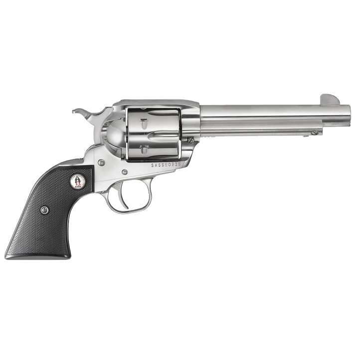 Ruger 5134 Vaquero SASS 45 Colt (Long Colt) 6rd 5.50" High Gloss Steel Barrel, Cylinder & Frame, Black Checkered Polymer Grip, Transfer Bar Safety, Montado Hammer (2 of 2)