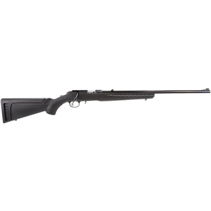 Ruger 8311 American RimfireFull Size 17 HMR 9+1 22" Satin Blued Steel Barrel, Drilled & Tapped Receiver, Black Synthetic Adjustable Stock, Right Hand
