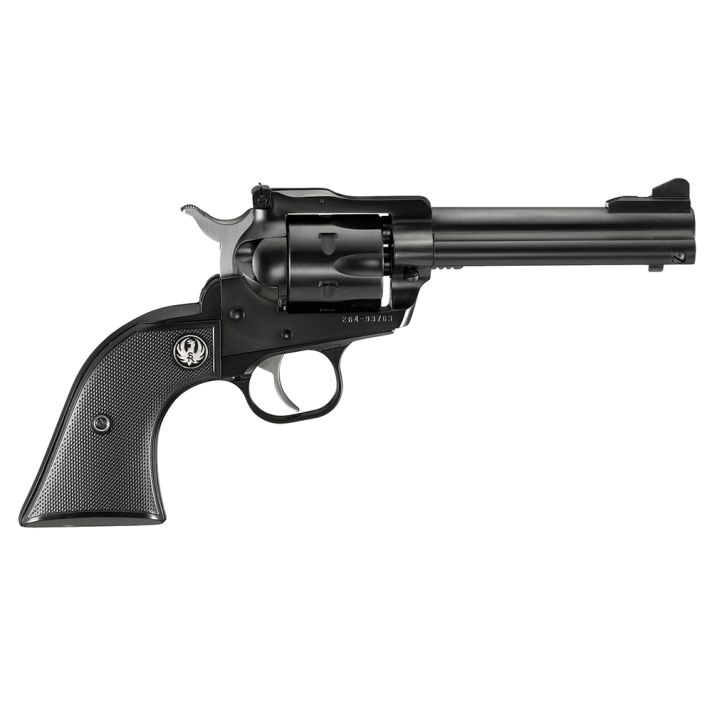 Ruger 0623 Single-Six Convertible 22 LR/22 WMR 6rd 4.62" Blued Alloy Steel Barrel, Cylinder & Frame, Black Checkered Rubber Grip Transfer Bar Safety, Exposed Hammer