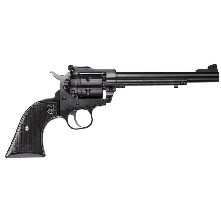 Ruger 0622 Single-Six Convertible 22 LR/22 WMR 6rd 6.50" Blued Alloy Steel Barrel, Cylinder & Frame, Black Checkered Rubber Grip, Transfer Bar Safety, Exposed Hammer