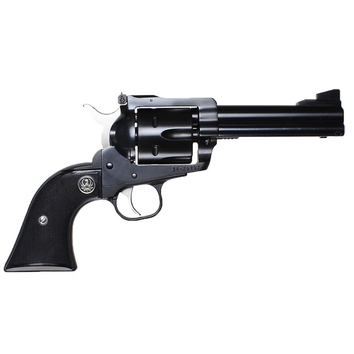Ruger 0308 Blackhawk Convertible 357 Mag/9mm Luger 6rd 4.63" Blued Alloy Steel Barrel, Cylinder & Frame, Black Checkered Rubber Grip, Transfer Bar Safety, Exposed Hammer