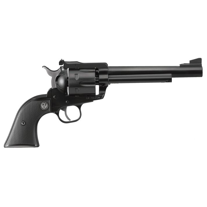 Ruger 0318 Blackhawk Convertible 357 Mag/9mm Luger 6rd 6.50" Blued Alloy Steel Barrel, Cylinder & Frame, Black Checkered Rubber Grip, Transfer Bar Safety, Exposed Hammer