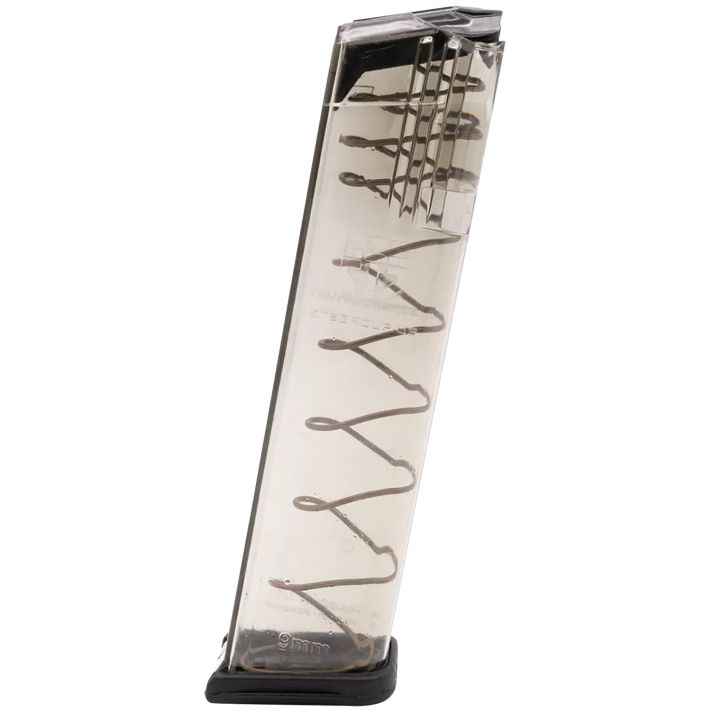 ETS Group GLK922 Pistol Mags Competition Legal 22rd 9mm Luger Compatible w/Glock 17/18/19/19X/26/34/45 Gen1-5 Clear Polymer