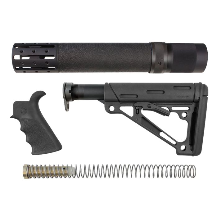 Hogue 15078 OverMolded Stock Kit Black Synthetic for AR-15, M16 Includes Rifle Length Forend & Finger Groove Grip