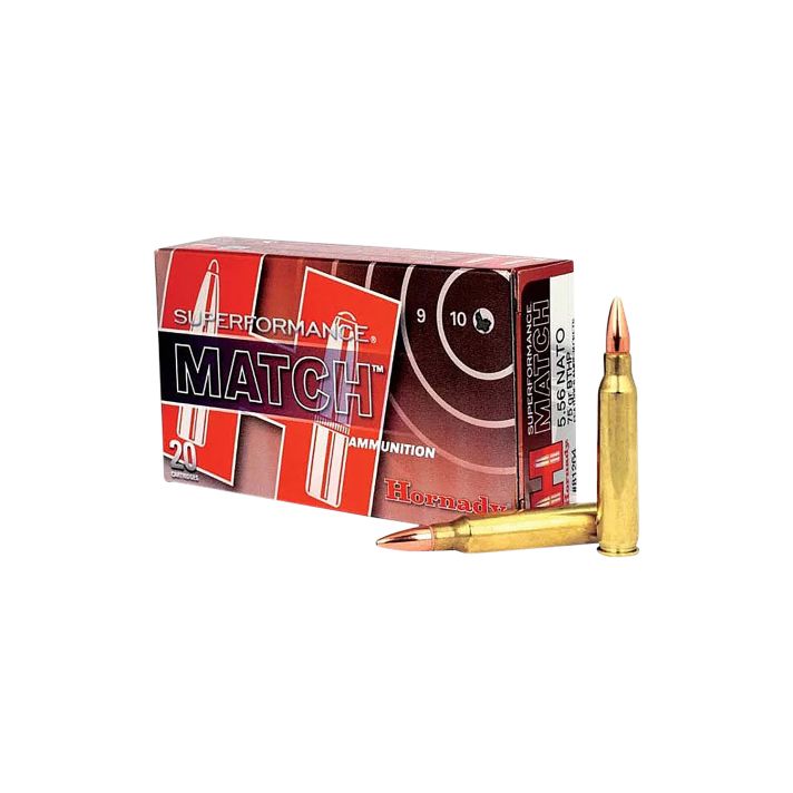 Hornady 81264 Superformance Match 5.56x45mmNATO 75gr Boat Tail Hollow Point 20 Per Box/10 Case
