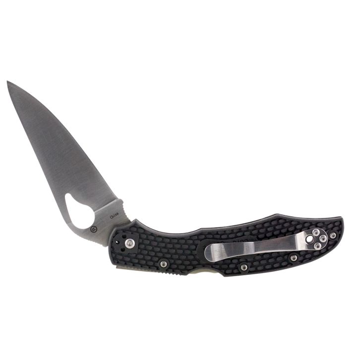 Spyderco BY03PBK2 Byrd Cara Cara 2 Lightweight 3.75" Folding Drop Point Plain 8Cr13MoV SS Blade BlackTextured FRN Handle Includes Pocket Clip