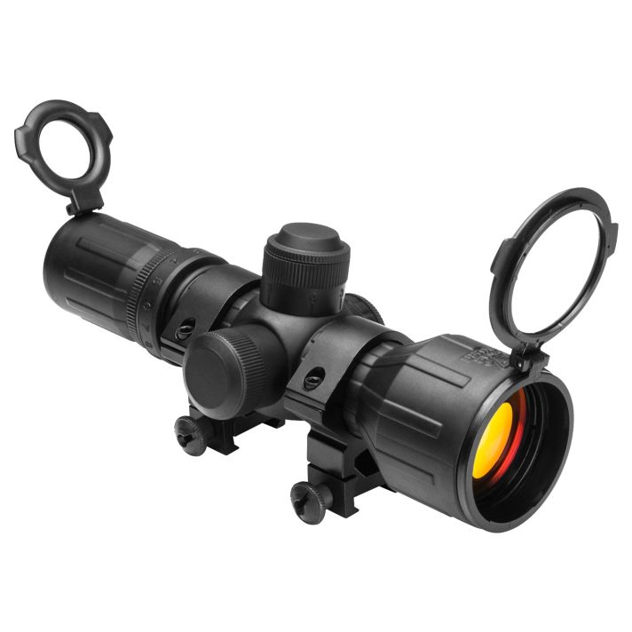 NcStar SEECR3942R Tactical Compact 3-9x42mm Red/Green Illuminated P4 Sniper Reticle 30mm Tube One Piece Aluminum Body w/Rubber Outer Coating