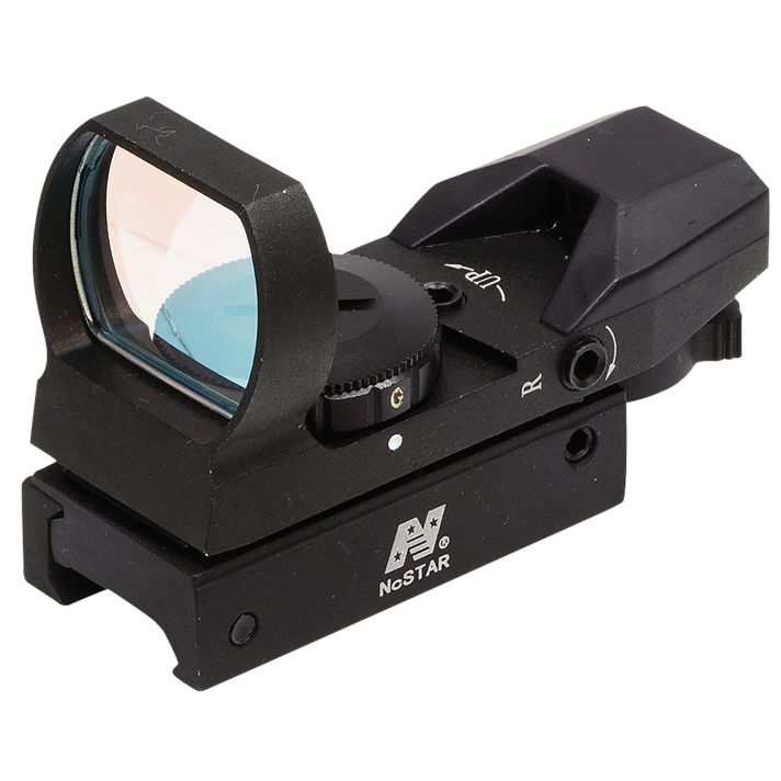 NcStar D4RGB Red & Green Four Reticle Reflex OpticBlack Anodized 1 x 0.95"x 1.34" 3 MOA Red/Green Dot Multi Reticle