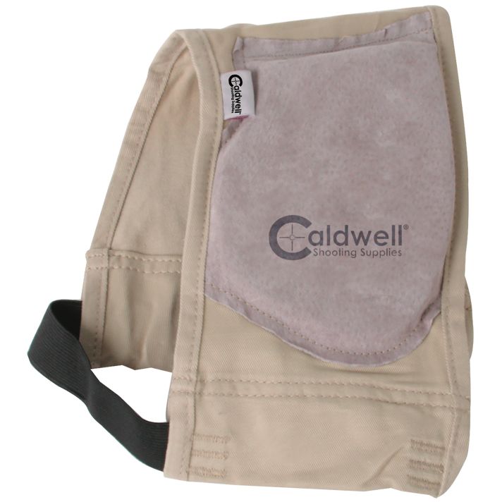 Caldwell 300010 Magnum Recoil Shield Tan Cloth w/Leather Pad