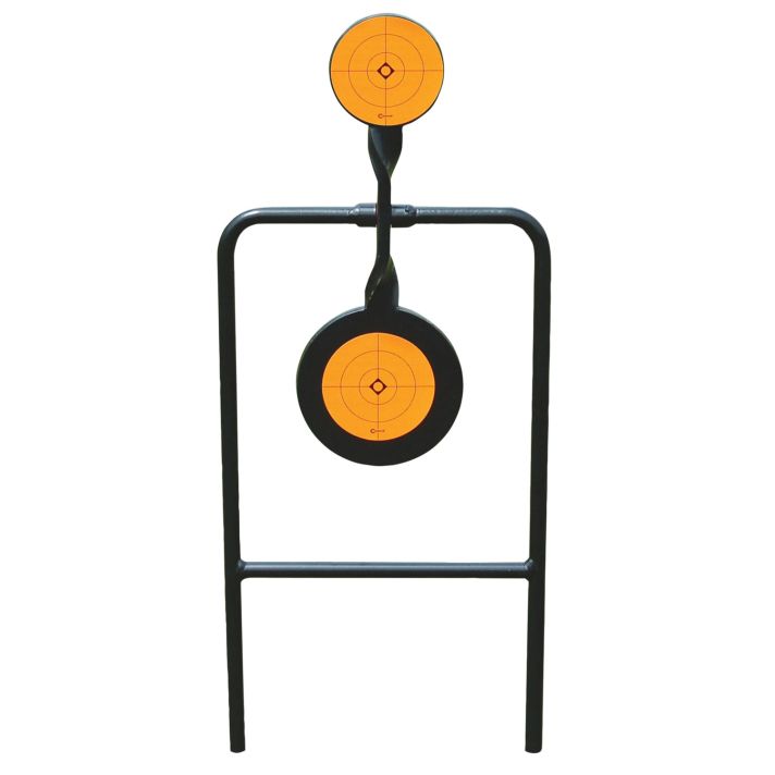 Caldwell 133565 Plink n Swing Double Spin Target Handgun Steel Black/Orange Impact Enhancement Motion 4.25"