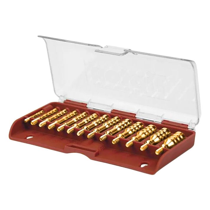 Tipton 749245 Jag SetMulti-Caliber 8-32/5-40 Thread Brass 13 Pieces Includes Storage Box