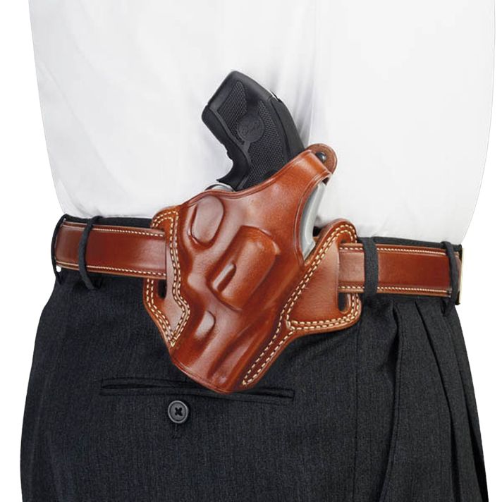 Galco FL114 FletchOWB Tan Leather Belt Slide Fits S&W K Frame Fits Ruger Security-Six Right Hand