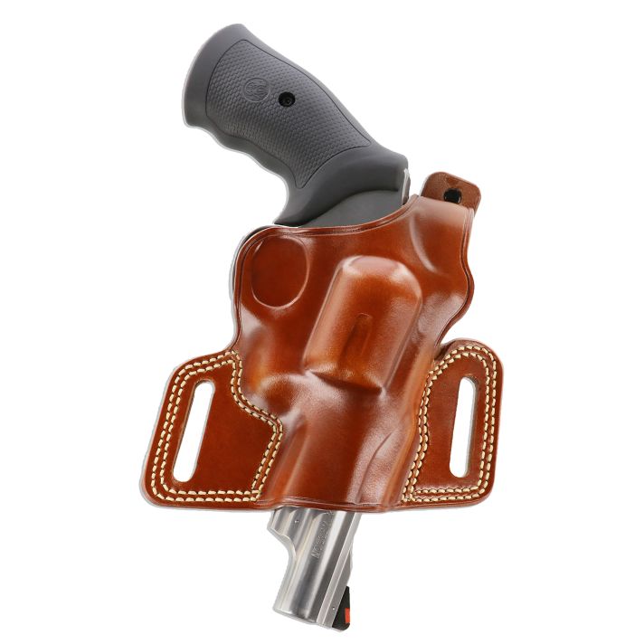 Galco SIL104 SilhouetteOWB Tan Leather Belt Slide Fits Ruger GP100 Fits S&W L Frame Fits 3-4.25" Barrel Right Hand
