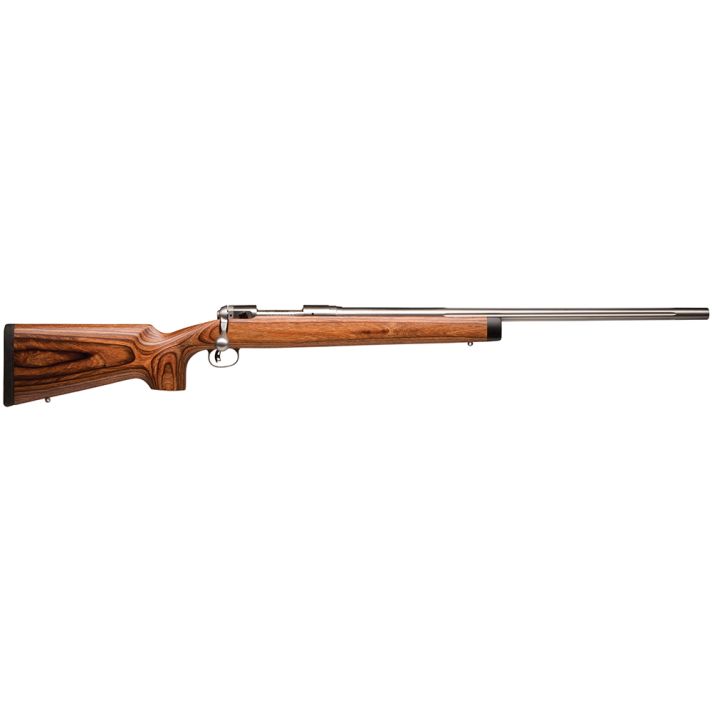 Savage Arms 19139 12 BVSS Full Size 308 Win 4+1 26" Stainless Heavy Fluted Barrel, Matte Stainless Steel Receiver Drilled & Tapped ,Satin Brown Fixed Laminate Stock, Right Hand