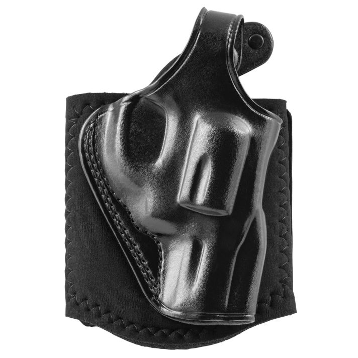 Galco AG160B Ankle GloveSize Fits Ankles up to 13" Black Leather Hook & Loop Fits S&W J Frame Fits Charter Arms Undercover Right Hand