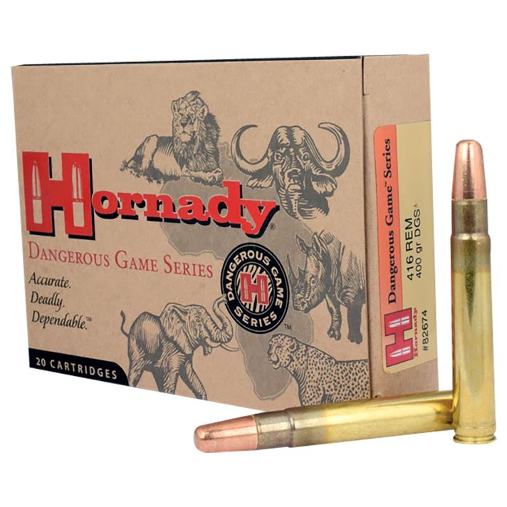 Hornady 82674 Dangerous Game416RemMag 400gr Dangerous Game Solid 20 Per Box/6 Case