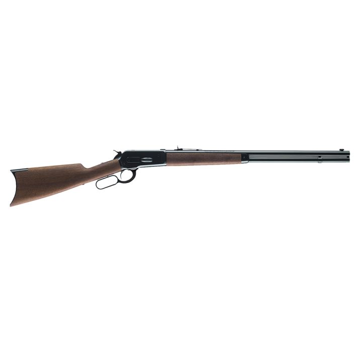 Winchester Repeating Arms 534175142 Model 1886 Short Rifle Full Size 45-70 Gov 8+1 24" Brushed Polish Blued Sporter Barrel, Drilled & Tapped Steel Receiver, Grade I Satin Walnut Straight Grip Stock