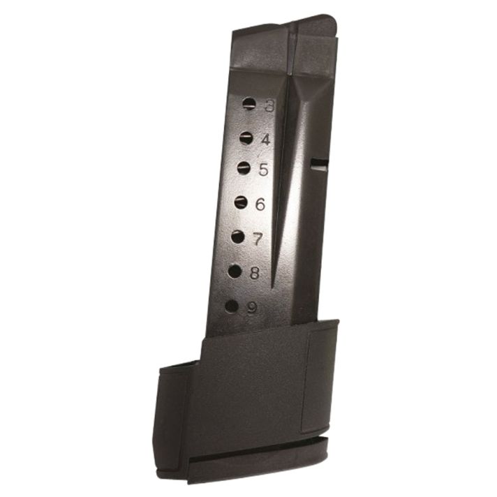 ProMag SMI28 Standard10rd Extended 9mm Luger Fits S&W M&P Shield Blued Steel (Except Shield EZ Variant)