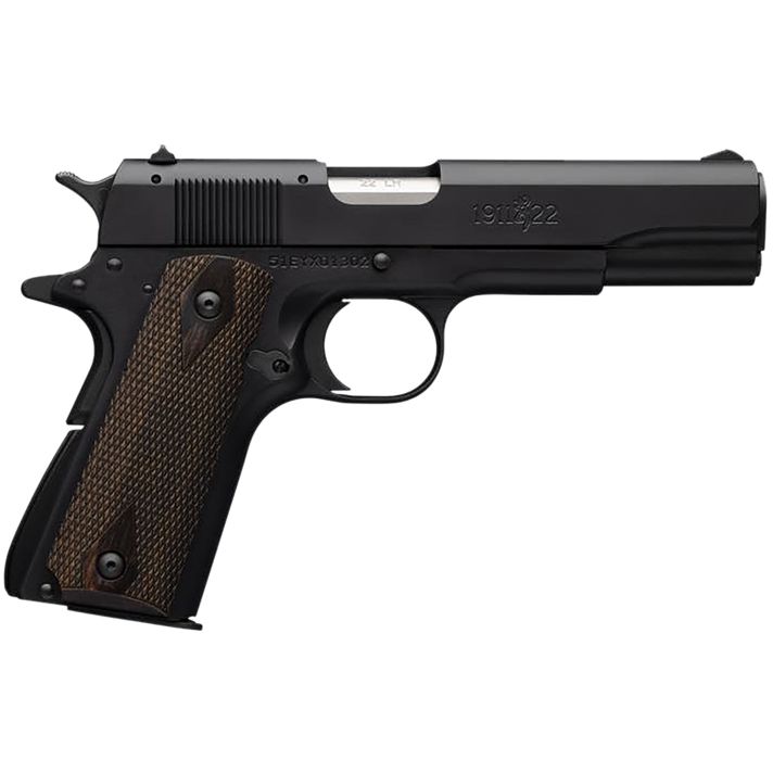 Browning 051802490 1911-22 A1 *CA Compliant Full Size 22 LR 10+1, 4.25" Matte Stainless Steel Barrel, Matte Black Serrated Slide & Aluminum Frame w/Beavertail