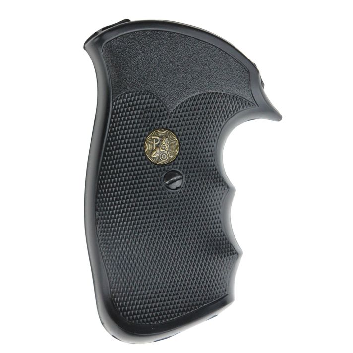 Pachmayr 03292 Gripper Grip Checkered Black Rubber with Finger Grooves for S&W N Frame