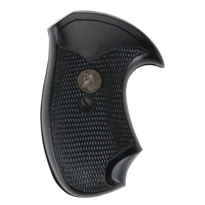 Pachmayr 02523 Compact Grip Checkered Black Rubber for Charter Arms