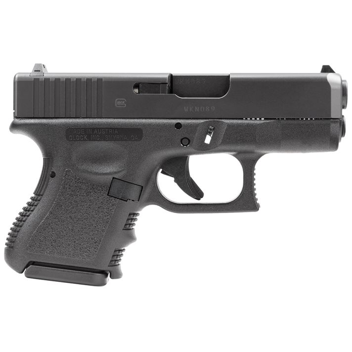 Glock PI2650201 G26 Gen3*CA Compliant Sub-Compact 9mm Luger 10+1 3.43" Black Polygonal Rifled Barrel, Matte Black Serrated Slide, Black Polymer Frame, Black Textured Finger Grooved Polymer Grip