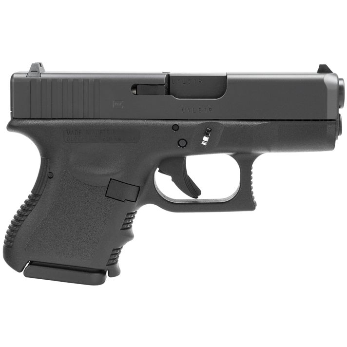 Glock PI2750201 G27 Gen3 Subcompact *CA Compliant 40 S&W3.43" Barrel 9+1, Black Frame & Slide, Finger GroovedTextured Polymer Grip, Safe Action Trigger