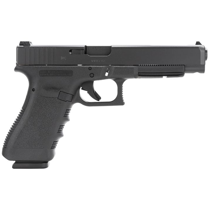 Glock PI3530101 G35 Gen3 Competition *CA Compliant 40 S&W5.31" Barrel 10+1, BlackFrame & Slide, Finger Grooved Rough Texture Grip, Adjustable Sights, Safe Action Trigger