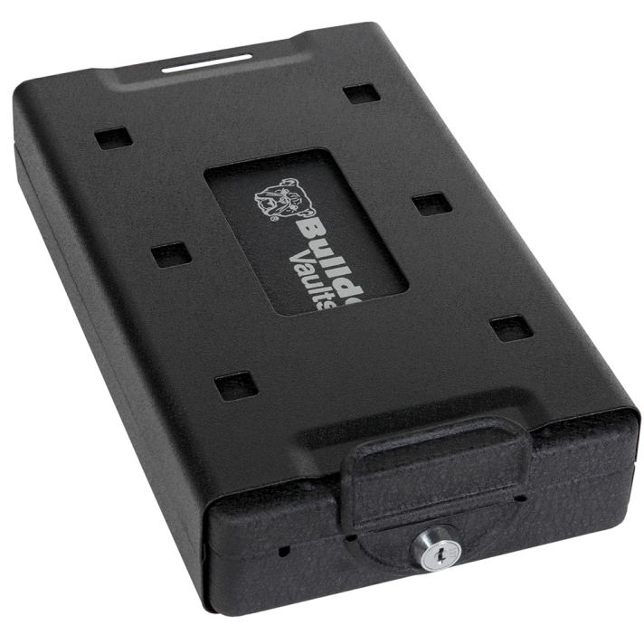 Bulldog BD1150 Car VaultKey Entry Matte Black Powder Coat Steel Holds 1 Handgun 11.30" x 6.90" x 2.50"