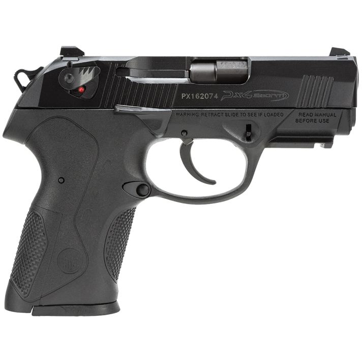 Beretta USA JXC9F21 Px4 Storm Compact 9mm Luger 15+1 3.27" Black Steel Barrel, Black Bruniton Serrated Steel Slide, Black Polymer Frame w/Picatinny Rail & Interchangeable Backstrap Grip, Ambidextrous