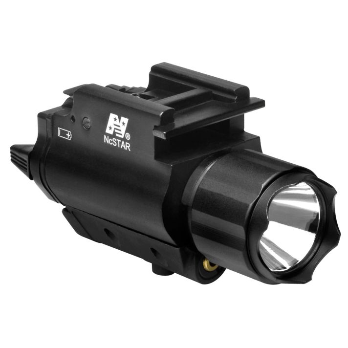 NcStar AQPFLS FlashLight & Red LaserBlack Anodized 200 Lumens White Cree LED