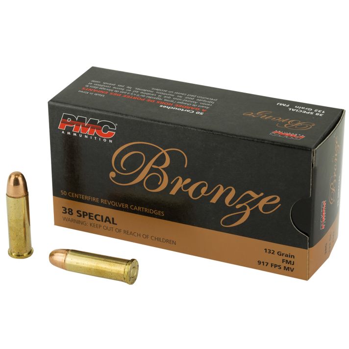 PMC 38G Bronze38Special 132gr Full Metal Jacket 50 Per Box/20 Case