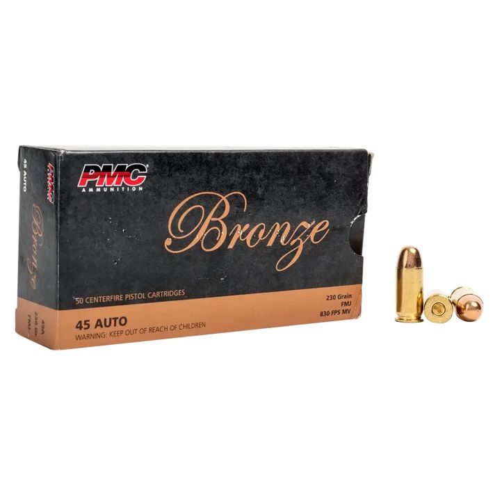 PMC 45A Bronze45ACP 230gr Full Metal Jacket 50 Per Box/20 Case