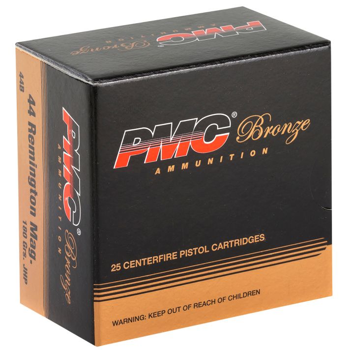 PMC 44B Bronze44RemMag 180gr Jacketed Hollow Point 25 Per Box/20 Case