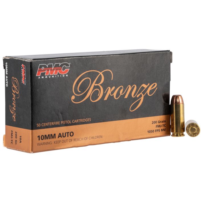 PMC 10A Bronze10mmAuto 200gr Full Metal Jacket Truncated Cone 50 Per Box/20 Case