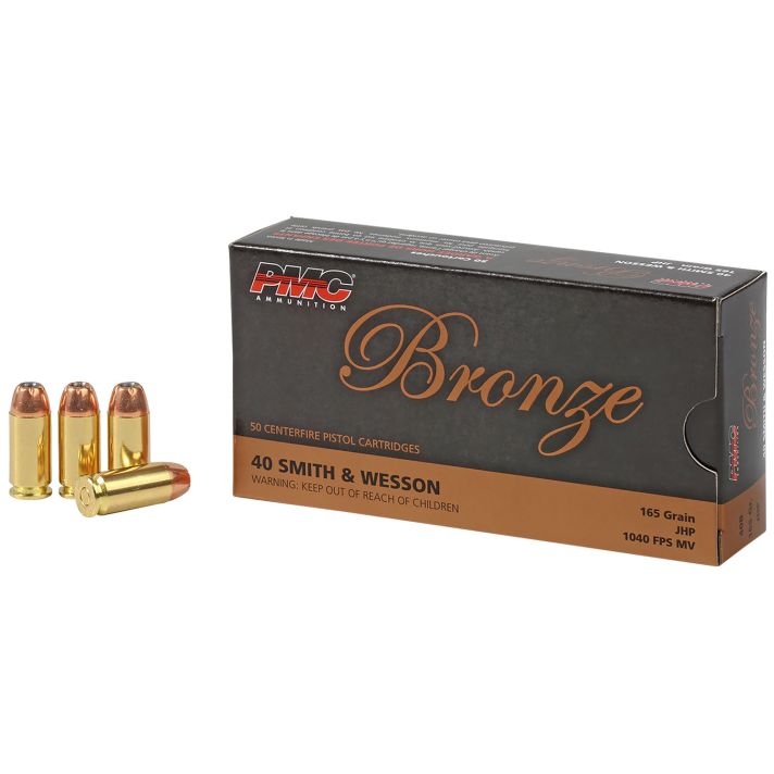 PMC 40B Bronze40S&W 165gr Jacketed Hollow Point 50 Per Box/20 Case
