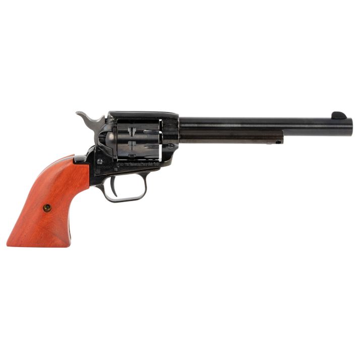 Heritage Mfg RR22999MB6 Rough Rider22 LR 22 WMR 9 Shot, 6.50" Black Steel Barrel, Black Zinc Alloy Frame, Black Cylinder, Cocobolo Grip, Hammer/Thumb Safety, Exposed Hammer