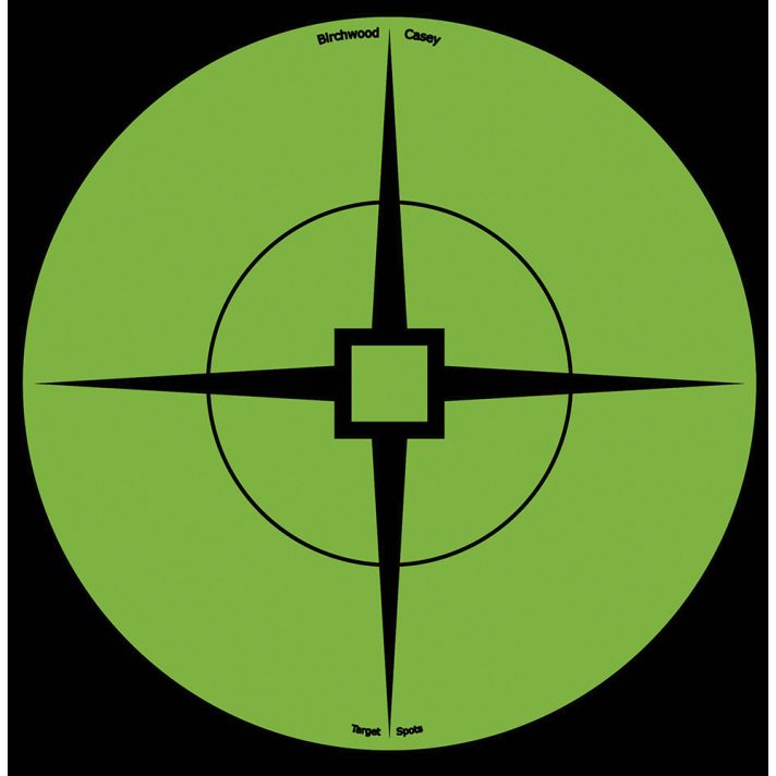 Birchwood Casey 33936 Target SpotsSelf-Adhesive Paper Black/Green 6" Crosshair 10 Pack