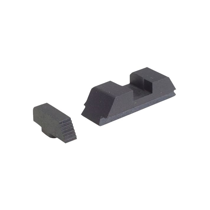 AmeriGlo GT504 Range Series Sight Set for GlockBlack Serrated Front-Black Rear